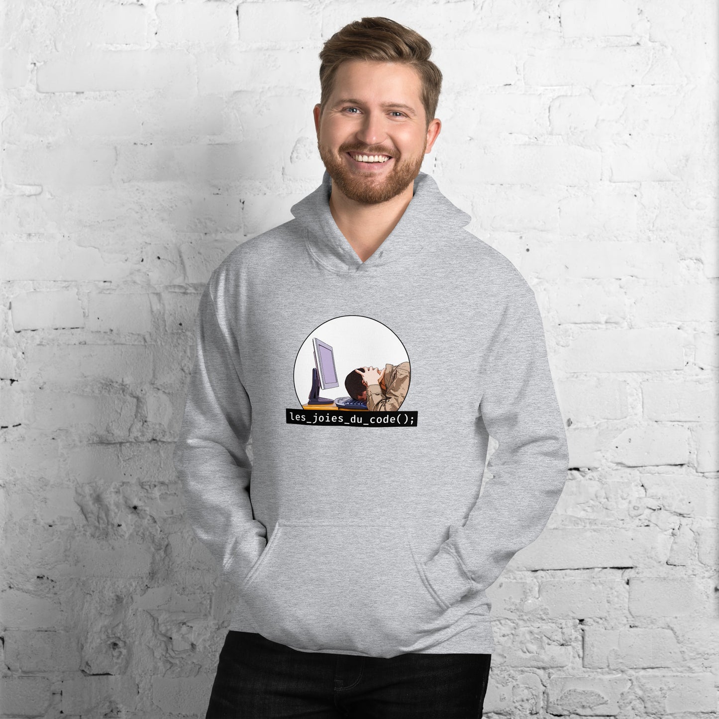 Sweat à capuche unisexe développeur Les Joies du Code