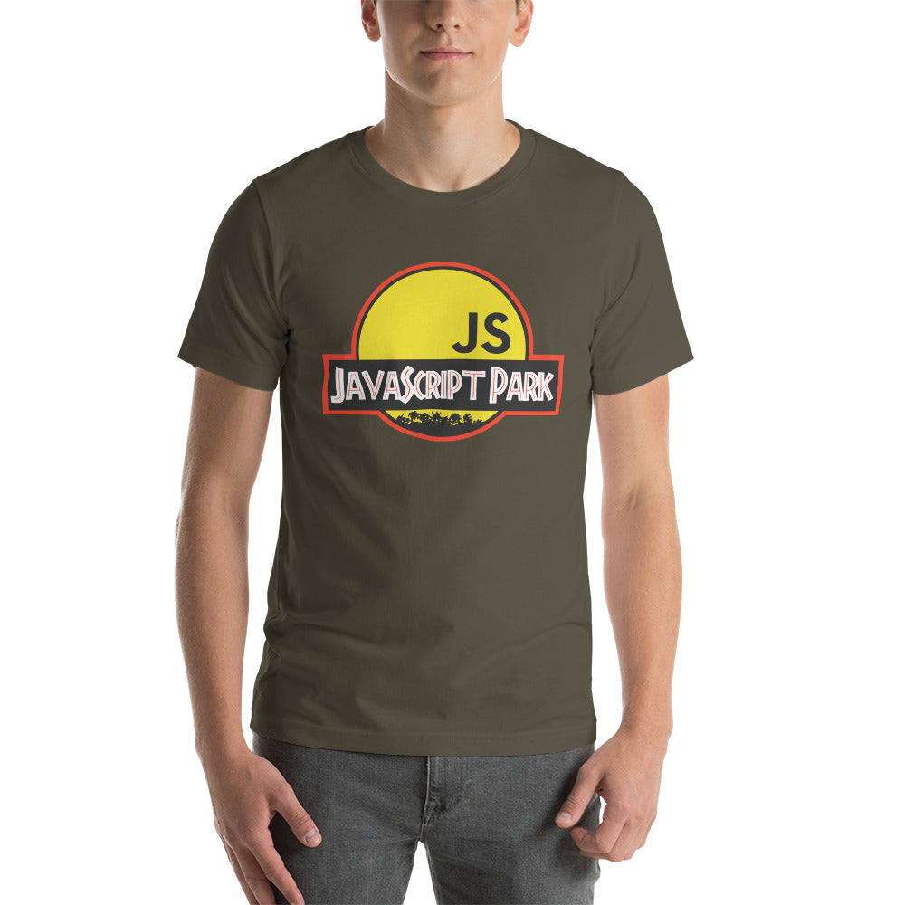 T-shirt développeur unisexe JavaScript Park