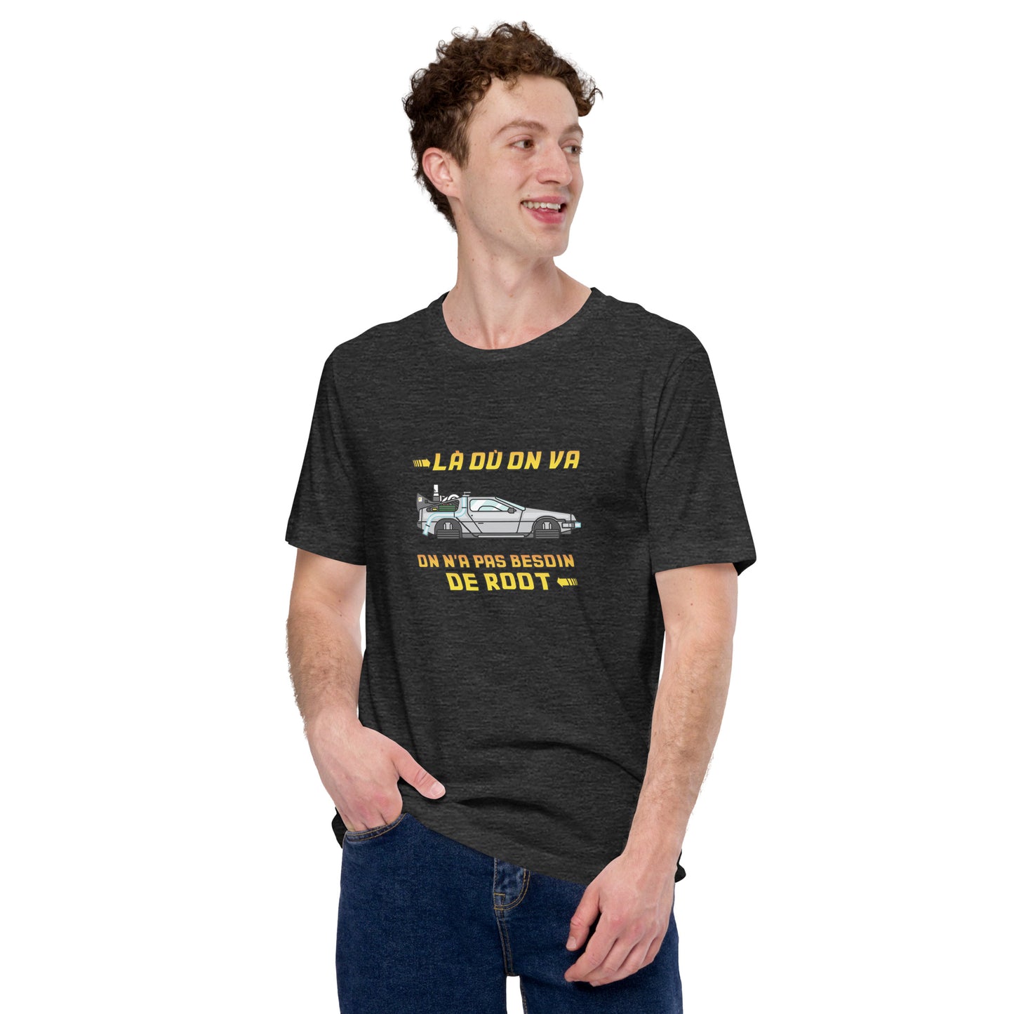T-shirt développeur unisexe Pas besoin de root