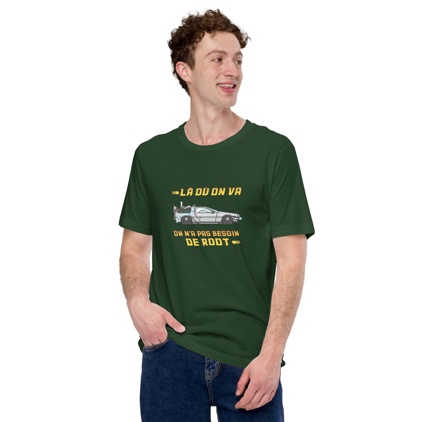 T-shirt développeur unisexe Pas besoin de root