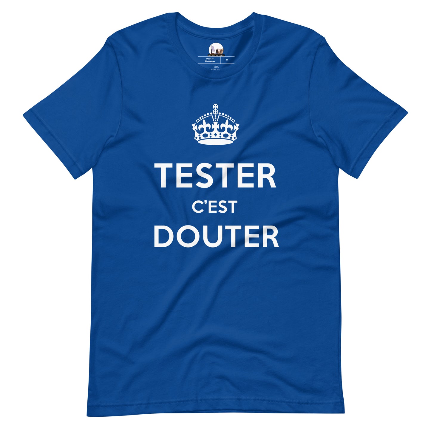 T-shirt développeur unisexe Tester c’est douter