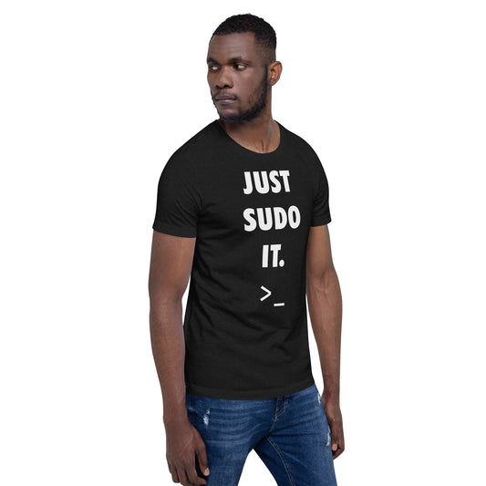 T-shirt développeur unisexe Just Sudo It