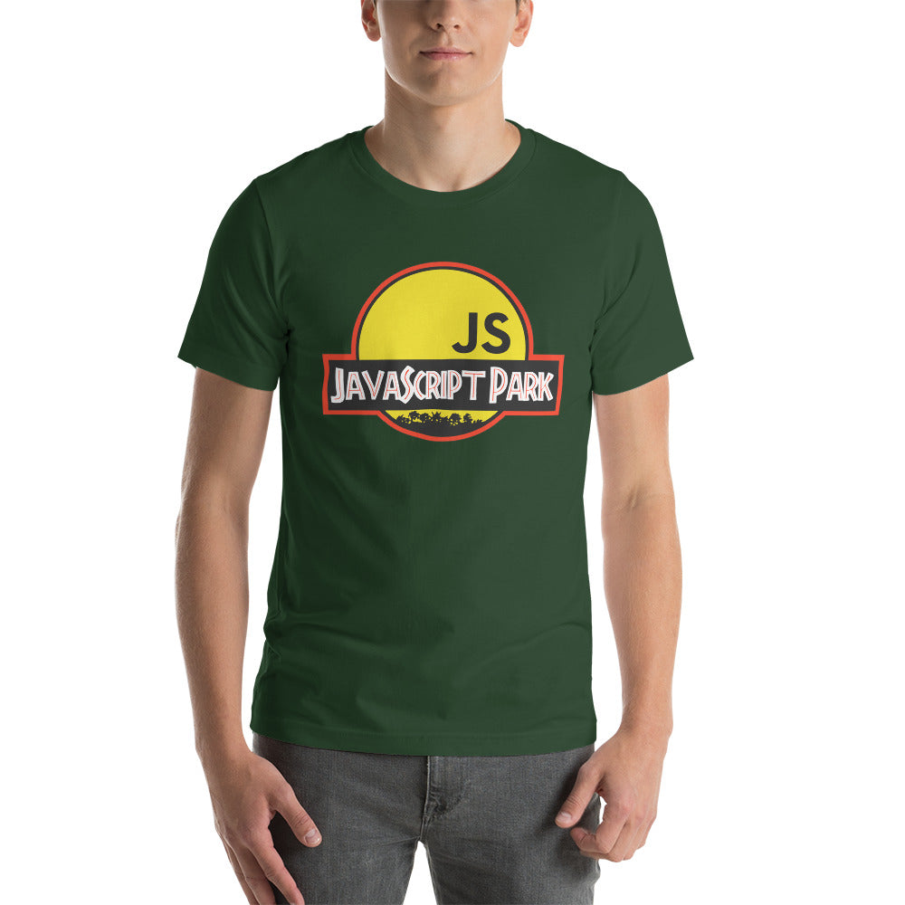 T-shirt développeur unisexe JavaScript Park