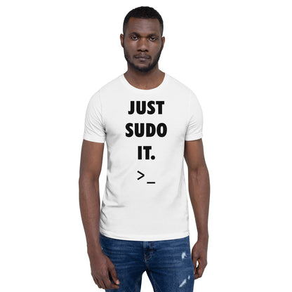 T-shirt développeur unisexe Just Sudo It